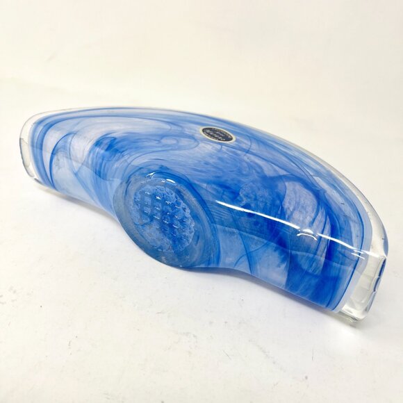 Blue Lavorazione Arte Murano Serviette Letter Napkin Holder Art Glass Italy Taco - Picture 9 of 11